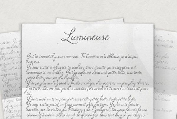 Nouveau Texte : "Lumineuse" par Nina Cox